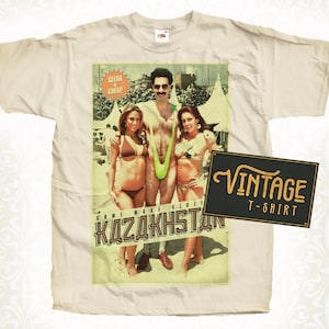Borat V2 TShirt Vintage Natural color Men&#39;s TShirt DTG Digital Print SIZES S M L XL 2XL 3XL 4XL 5XL