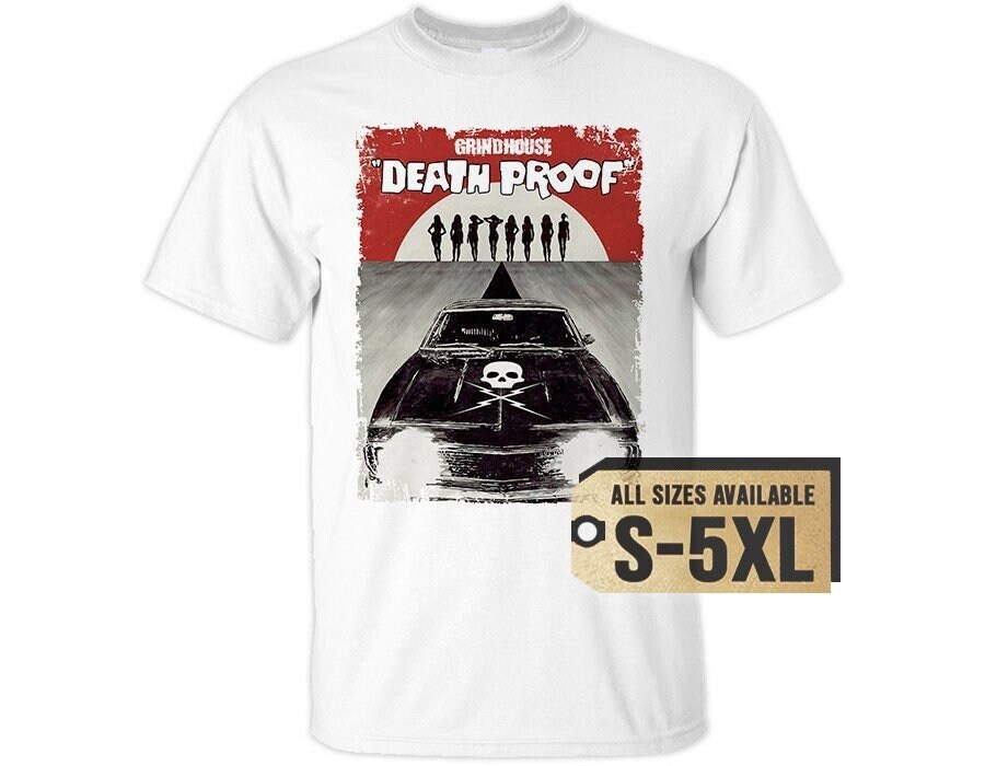 Death Proof V19 Natural White Gray Vintage Men T Shirt All Sizes S