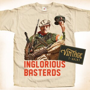 Inglorious Basterds TShirt Vintage Natural color Men&#39;s TShirt DTG Digital Print SIZES S M L XL 2XL 3XL 4XL 5XL