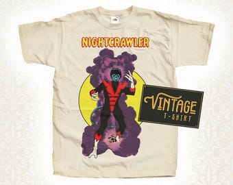 Nightcrawler V1 - TShirt Vintage Natural color Men&#39;s TShirt DTG Digital Print SIZES S M L XL 2XL 3XL 4XL 5XL
