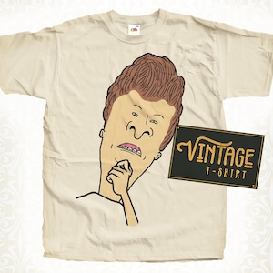 Beavis and Butt-Head V13 TShirt Vintage Natural color Men's TShirt DTG Digital Print SIZES S M L XL 2XL 3XL 4XL 5XL