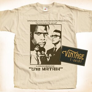 Matrix V2 TShirt Vintage Natural color Men&#39;s TShirt DTG Digital Print SIZES S M L XL 2XL 3XL 4XL 5XL