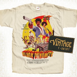 Black Dynamite V1 TShirt Vintage Natural color Men&#39;s TShirt DTG Digital Print SIZES S M L XL 2XL 3XL 4XL 5XL