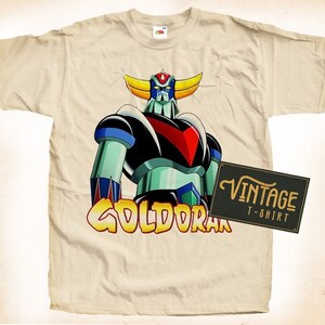 Goldorak V2 TShirt Vintage Natural color Men&#39;s TShirt DTG Digital Print SIZES S M L XL 2XL 3XL 4XL 5XL