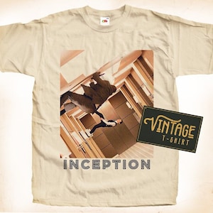 Inception V2 TShirt Vintage Natural color Men&#39;s TShirt DTG Digital Print SIZES S M L XL 2XL 3XL 4XL 5XL