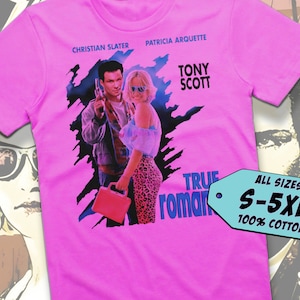 True Romance V1 TShirt Vintage Fuchsia Pink color TShirt DTG Digital Print SIZES S M L XL 2XL 3XL 4XL 5XL