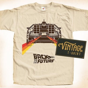 Back to the Future V2 TShirt Vintage Natural color Men&#39;s TShirt DTG Digital Print SIZES S M L XL 2XL 3XL 4XL 5XL