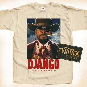 Django V2 TShirt Vintage Natural color Men&#39;s TShirt DTG Digital Print SIZES S M L XL 2XL 3XL 4XL 5XL
