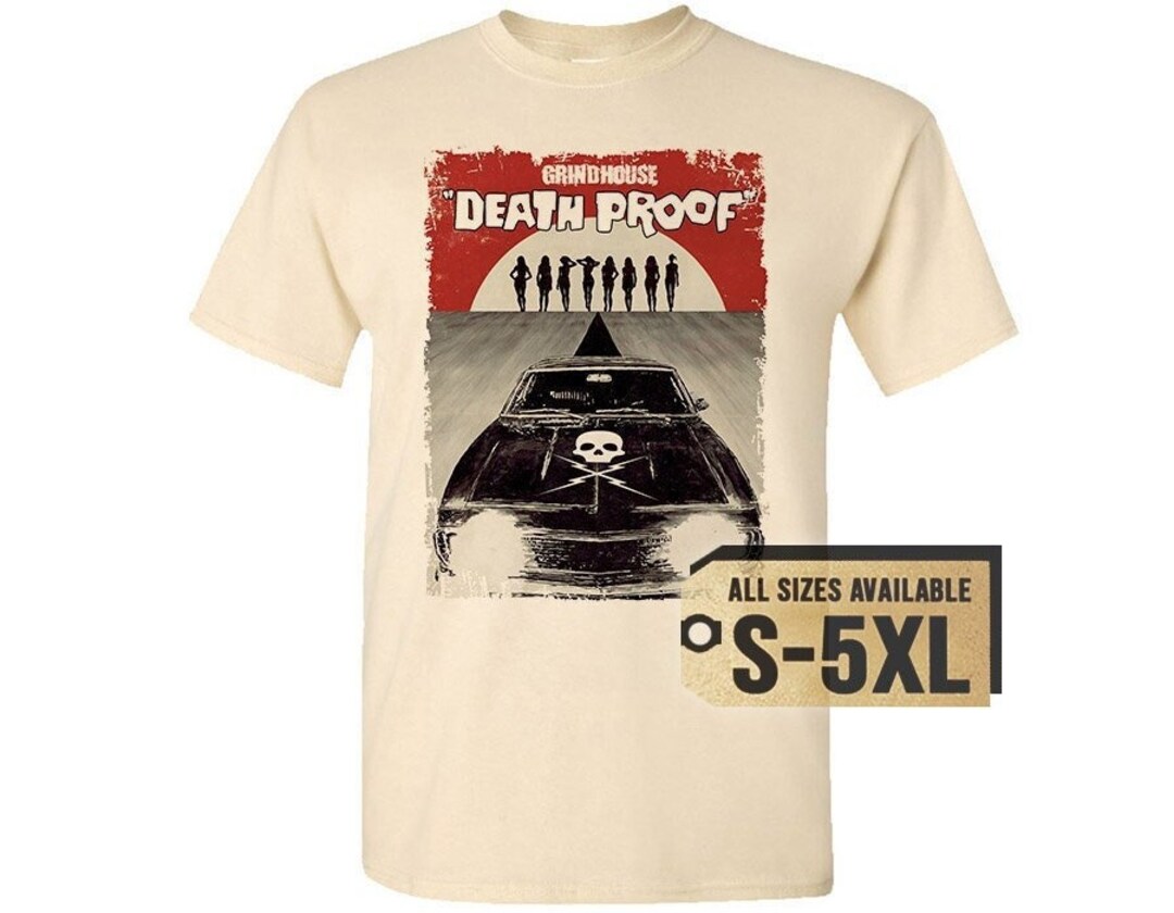 Death Proof V19 Natural White Gray Vintage Men T Shirt All Sizes S