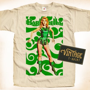 Barbarella V14 TShirt Vintage Natural color Men&#39;s TShirt DTG Digital Print SIZES S M L XL 2XL 3XL 4XL 5XL