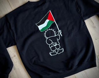 Palestine Handala Sweatshirt | DTF Printed Unisex Crewneck