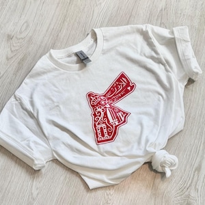 T-shirt ou sweat-shirt de la carte de la Jordanie | Design en vinyle avec motifs culturels | Chemise Jordanian Pride unisexe | Cadeau du patrimoine du Moyen-Orient