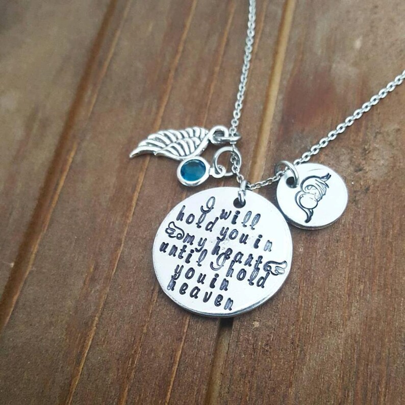 Mommy Of an Angel Necklace Always In My Heart Necklace Memorial Necklace Crystal Birthstone Too Beautiful For Earth image 1