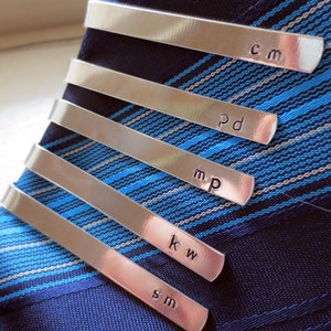Tie Bars Monogrammed Personalized Gift for Groomsmen Gift, Father, Dad, Groom, Wedding Party, Best Man SALE 15% OFF image 2