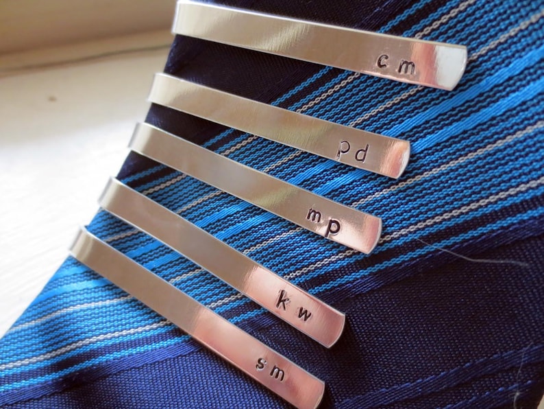 Tie Bars Monogrammed Personalized Gift for Groomsmen Gift, Father, Dad, Groom, Wedding Party, Best Man SALE 15% OFF image 2