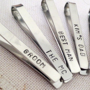 Tie Bars Monogrammed Personalized Gift for Groomsmen Gift, Father, Dad, Groom, Wedding Party, Best Man SALE 15% OFF image 1