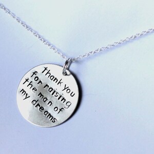 Thank You For Raising The Man of My Dreams - Mother In Law Necklace - The Girl of My Dreams