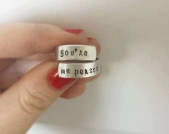 Custom Wrap Ring Personalized Family Ring Adjustable Wrap Ring Hand Stamped Ring Anniversary Gift