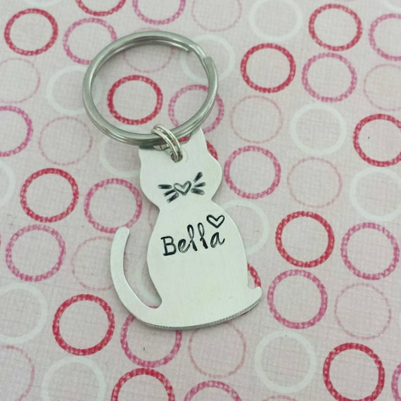 Custom Cat Tag Pet Tag Cat Tag Key Chain Pet Lover Gift Cat lover Cat mom gift Tag Custom Pet Id Tag Cat Leash