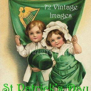 72 images de la Saint-Patrick, éphémères numériques, cartes victoriennes, Saint Patrick, art Clapsaddle, trèfles verts, cartes postales vintage TÉLÉCHARGER