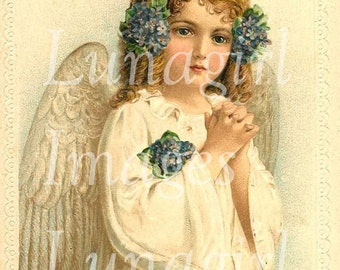 85 Vintage EASTER ANGELS, digital ephemera, Victorian Easter, vintage religious cards, antique postcards, vintage art ephemera DOWNLOAD