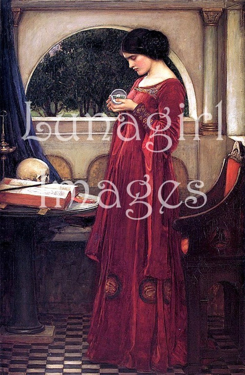 Pre-Raphaelite ART 300 images VICTORIAN paintings, Waterhouse, Rossetti, Millais, goddess women mythology fantasy, digital ephemera DOWNLOAD image 2