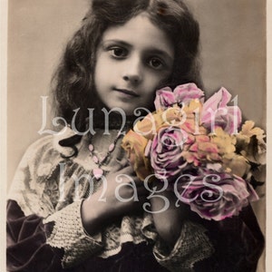 KLEINE MÄDCHEN 500 Vintage-Fotos, DOWNLOAD von viktorianischen Edwardianischen Kinderbildern, Pariser Postkarten, digitale Ephemera, verändertes Kunsthandwerk, Schmuck