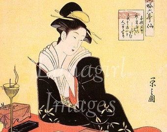 300 vintage Japanese images, JAPANESE PRINTS, GEISHA photos, Asian art landscapes nature women men Fuji, Hiroshige Hokusai, Digital Download