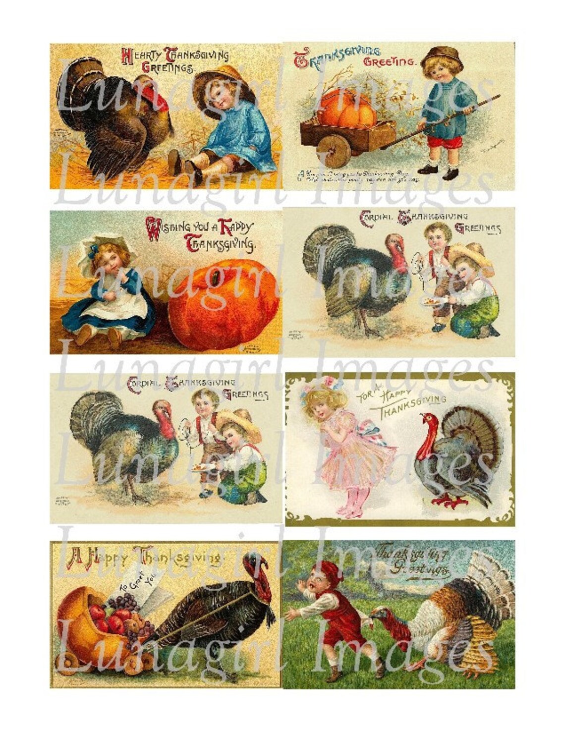70 THANKSGIVING Vintage Images EPHEMERA DOWNLOAD Victorian Postcards ...