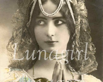 1000 LADIES PHOTOS, vintage images, Women Victorian Edwardian Vintage Postcards, showgirls bellydance, altered art digital ephemera DOWNLOAD