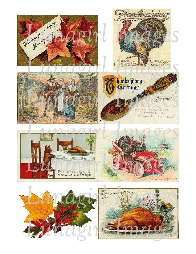 70 THANKSGIVING Vintage Images EPHEMERA DOWNLOAD Victorian Postcards ...