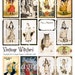 VINTAGE WITCHES digital collage sheet Halloween Victorian women girls sepia spooky owls antique cards pictures ephemera altered art DOWNLOAD