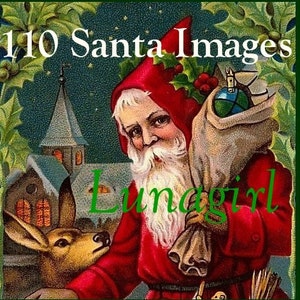 110 SANTA CLAUS vintage Bilder, Weihnachtskarten viktorianische Postkarten printables Urlaub Handwerk Kunst St Nikolaus Noel digitale Ephemera DOWNLOAD