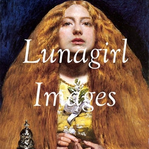 Pre-Raphaelite ART 300 images VICTORIAN paintings, Waterhouse, Rossetti, Millais, goddess women mythology fantasy, digital ephemera DOWNLOAD image 3