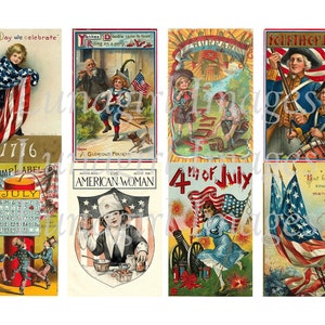 106 PATRIOTIC vintage images DOWNLOAD Victorian postcards, American Flags, July Fourth 4th, Uncle Sam, children, crafts digital art EPHEMERA image 4