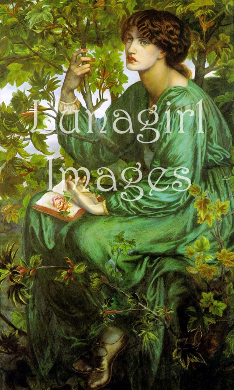 Pre-Raphaelite ART 300 images VICTORIAN paintings, Waterhouse, Rossetti, Millais, goddess women mythology fantasy, digital ephemera DOWNLOAD image 4