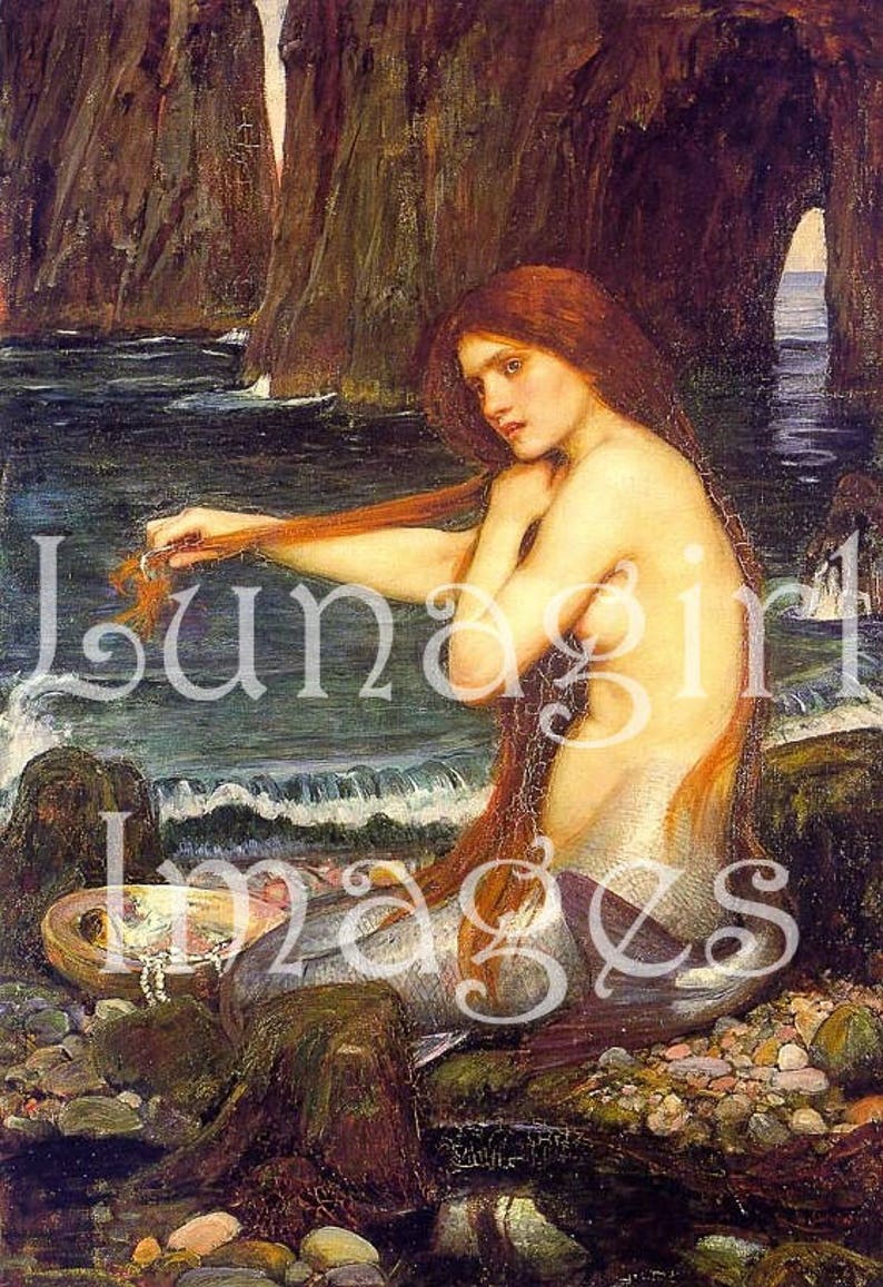 Pre-Raphaelite ART 300 images VICTORIAN paintings, Waterhouse, Rossetti, Millais, goddess women mythology fantasy, digital ephemera DOWNLOAD image 10