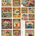 CHINESE LABELS digital collage sheet DOWNLOAD vintage perfume soap firecrackers girls asian ephemera retro atomic red altered art printables