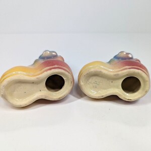 1950's Shawnee Pottery Salt and Pepper Shakers Fruit Pear Peach Grape Ceramic image 4