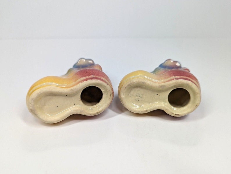 1950's Shawnee Pottery Salt and Pepper Shakers Fruit Pear Peach Grape Ceramic image 4