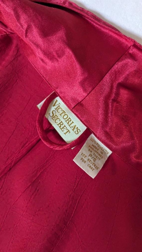 Vintage Gold Label VS Victoria's Secret Red Satin… - image 7