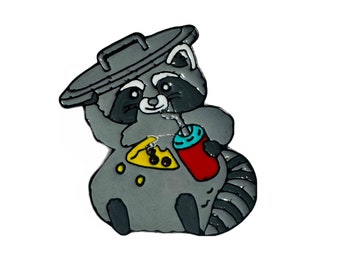 Raccoon, trash panda pin