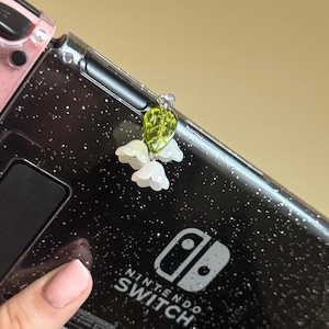 Handmade Creamy White Bell Flower Charm | Nintendo Switch Dust Plug