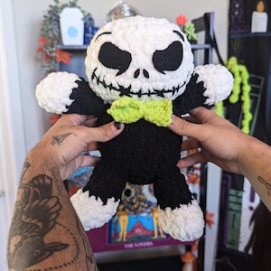 Jack Skelly Crochet Pattern PDF | Halloween Skeleton Amigurumi | Cute Skeleton Plushie | Crochet Halloween Decor | DIY | Beginner-Friendly