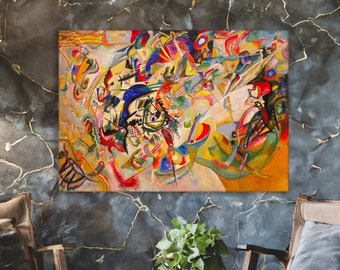 Reproduction d'art mural sur toile Composition VII de Wassily Kandinsky, décoration murale abstraite, impression d'art moderne, art expressionnisme
