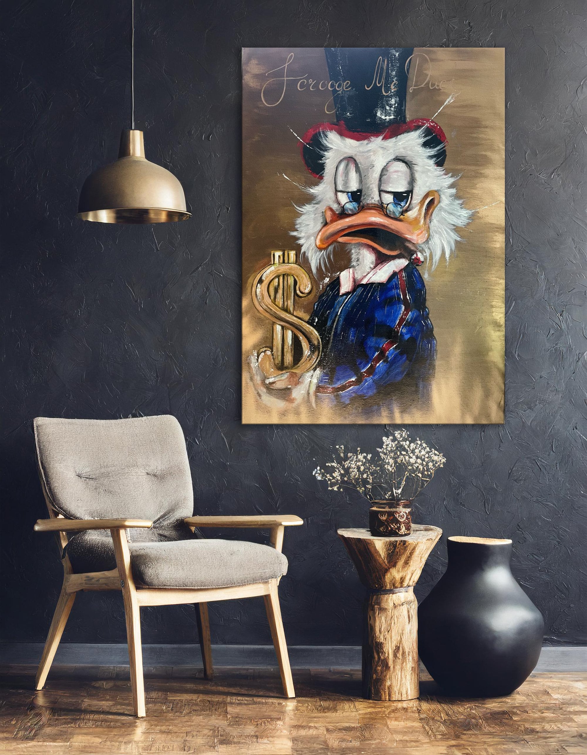 Scrooge Mcduck Portrait Pop Art Oil Painting or Canvas Print, Scrooge — free download