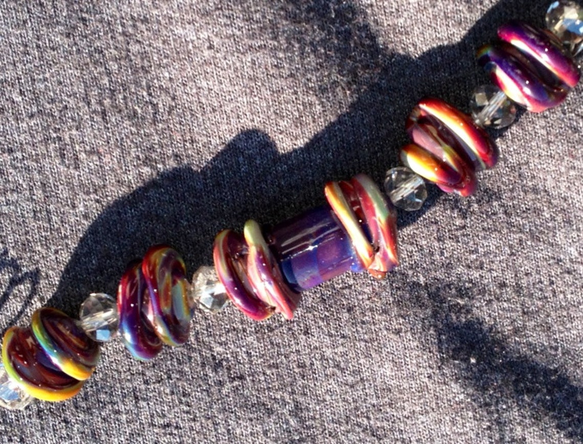 Set of Multicolored Lampwork Beads Etsy
