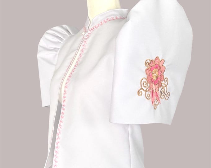 Featured listing image: Simple Elegant Embroidered Modern filipiniana Bolero