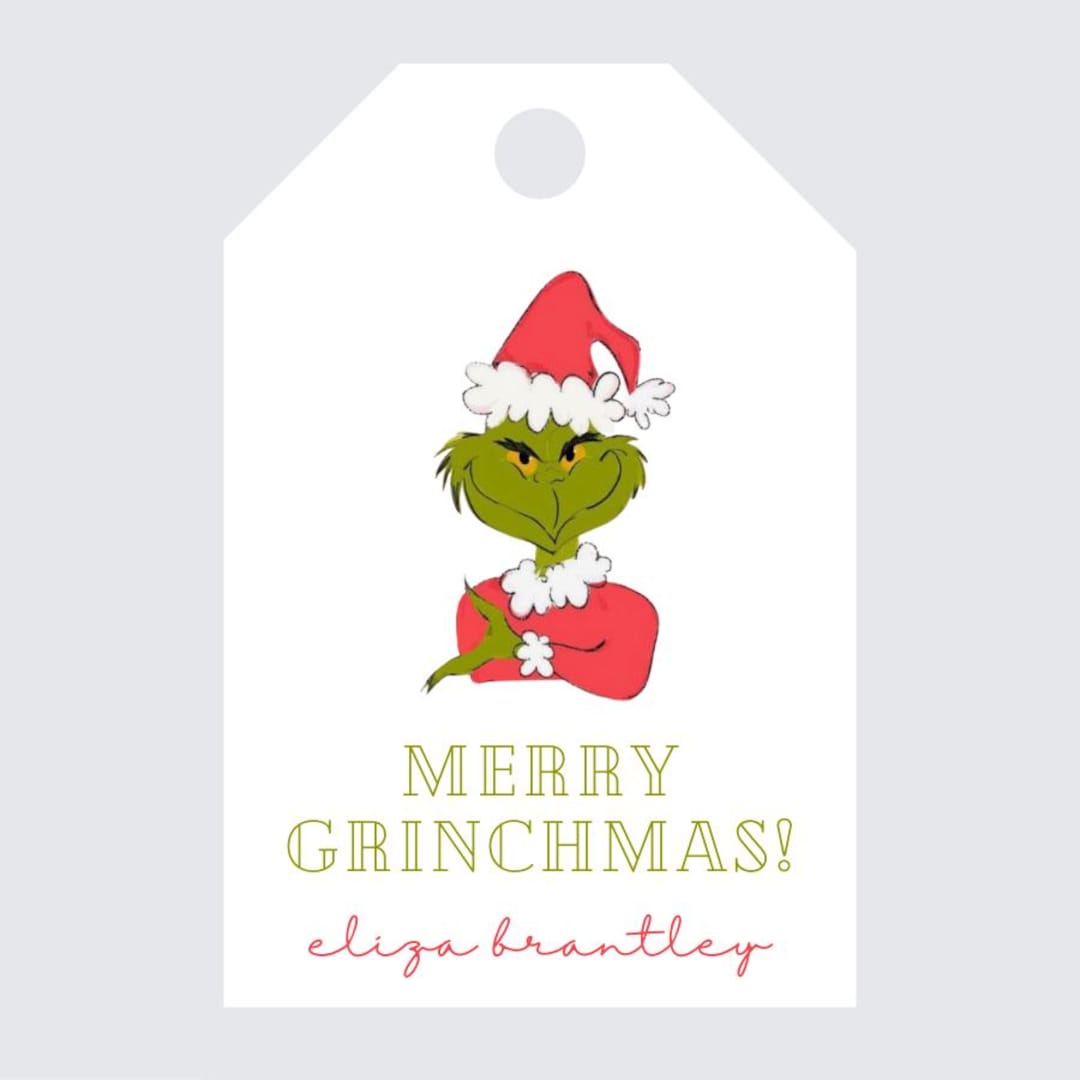 Personalized Gift Tags: Merry Grinchmas | Christmas | Holiday | 2"x3 ...