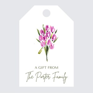 Etiquetas de presente personalizadas: Buquê de flores | 2"x3"